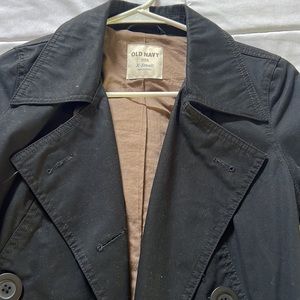 Black Trench Coat - Old Navy